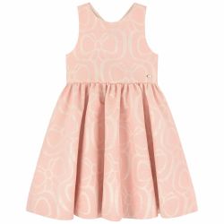 Tartine Et Chocolat - Old Pink  Jacquard Dress With Bow Detail